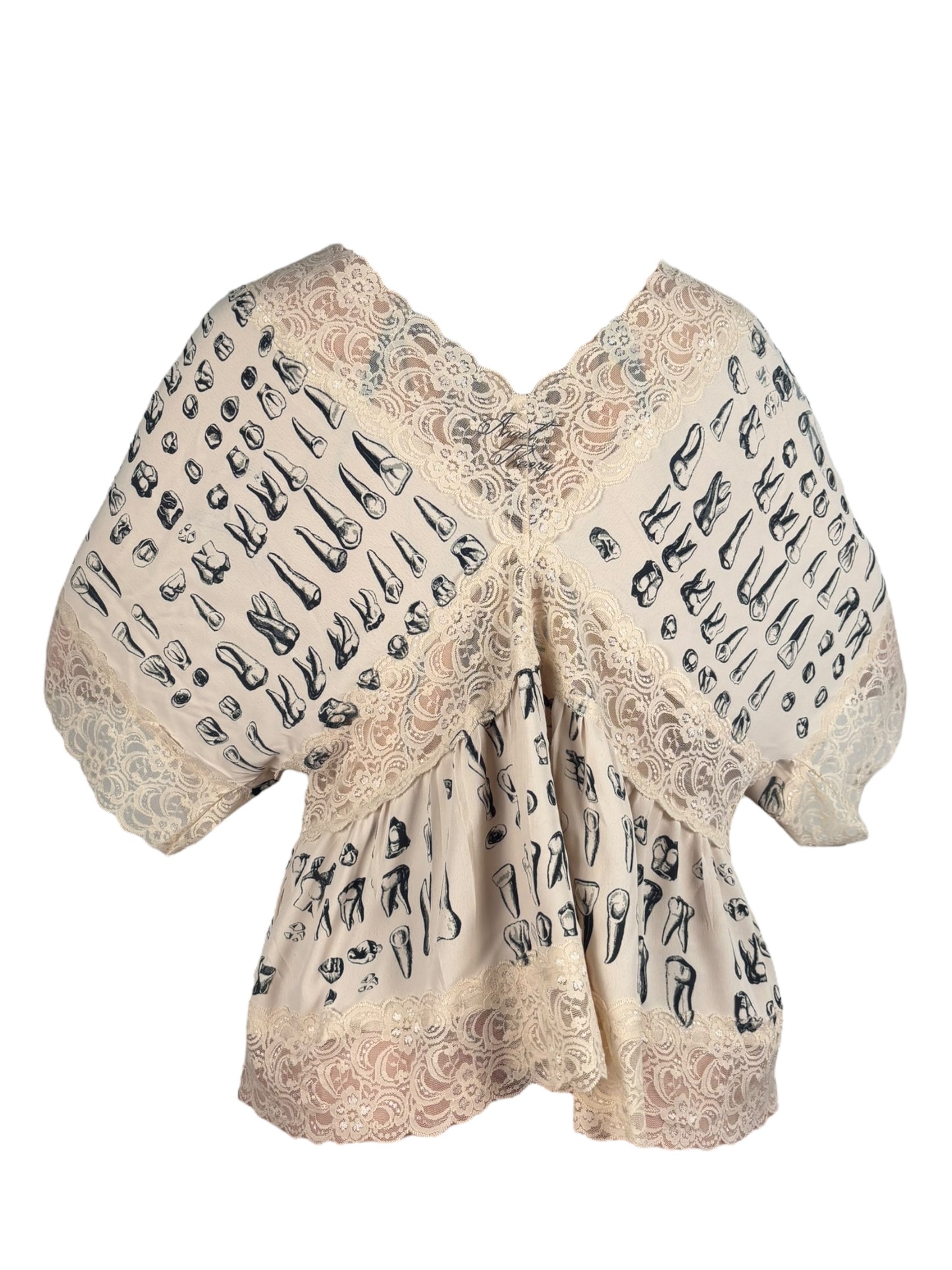 Teething Flutter Lace Blouse - 3X