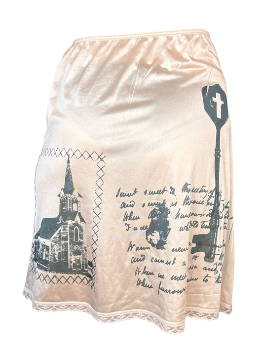 Angel's Salvation Tan Slip Skirt - L/XL