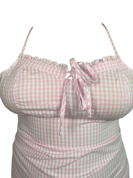 Fawn's Love Pink Gingham Dress - XL