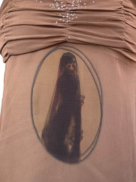 Victorian Mourning Brown Tank - L