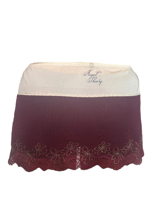 God Won't Let Me Die Maroon Slip Skirt - S/M