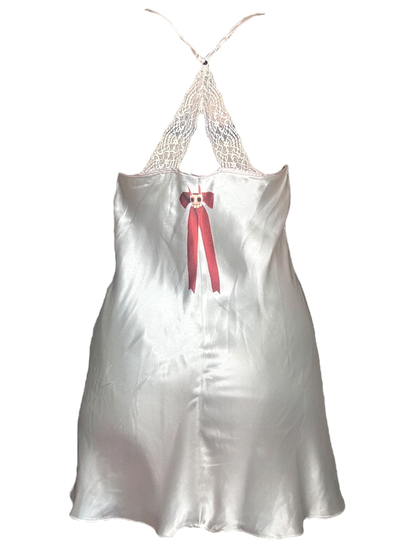 Peering Through The Keyhole White Slip Dress - L/XL