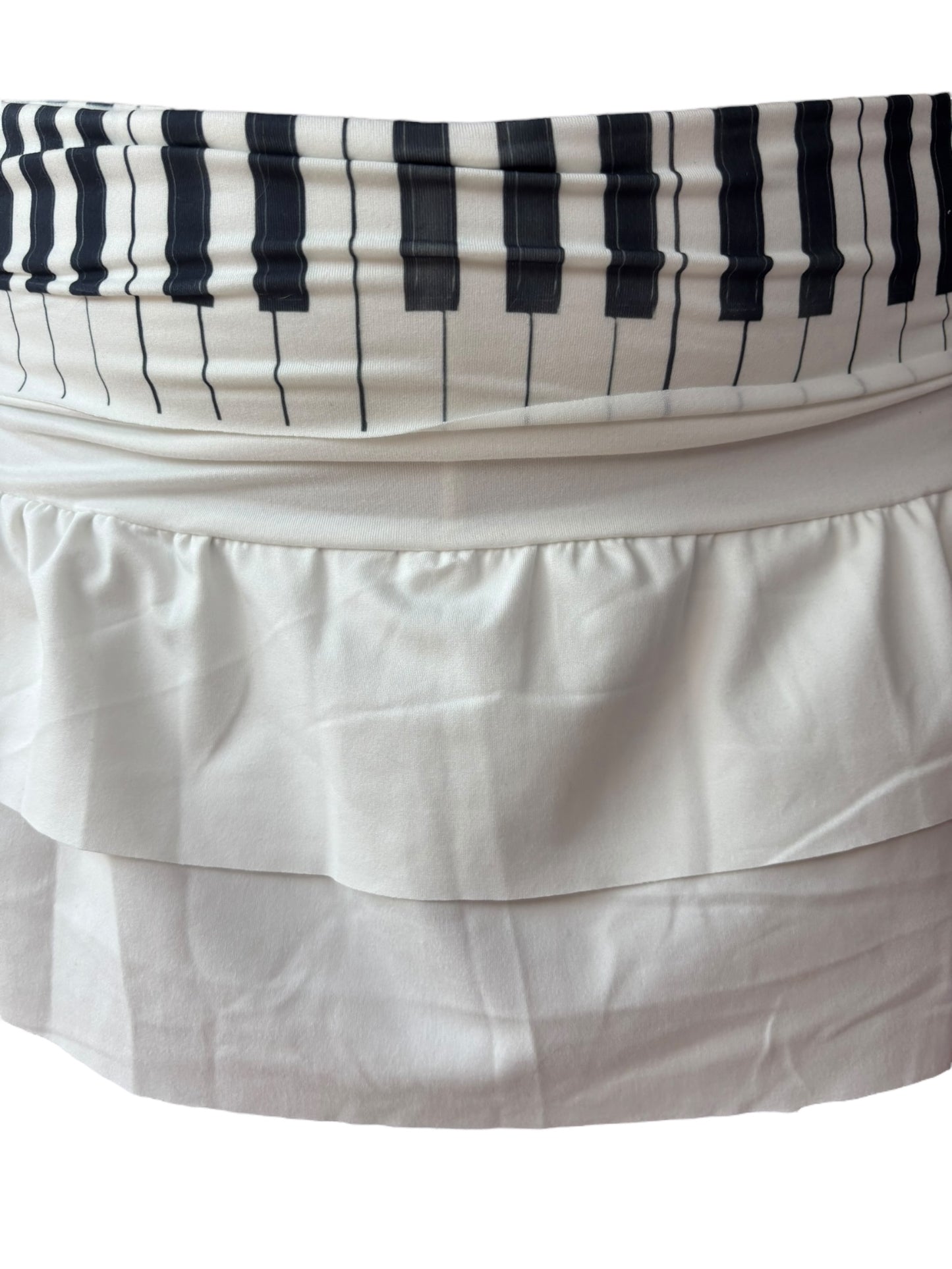 Piano Ruffle Mini Skirt