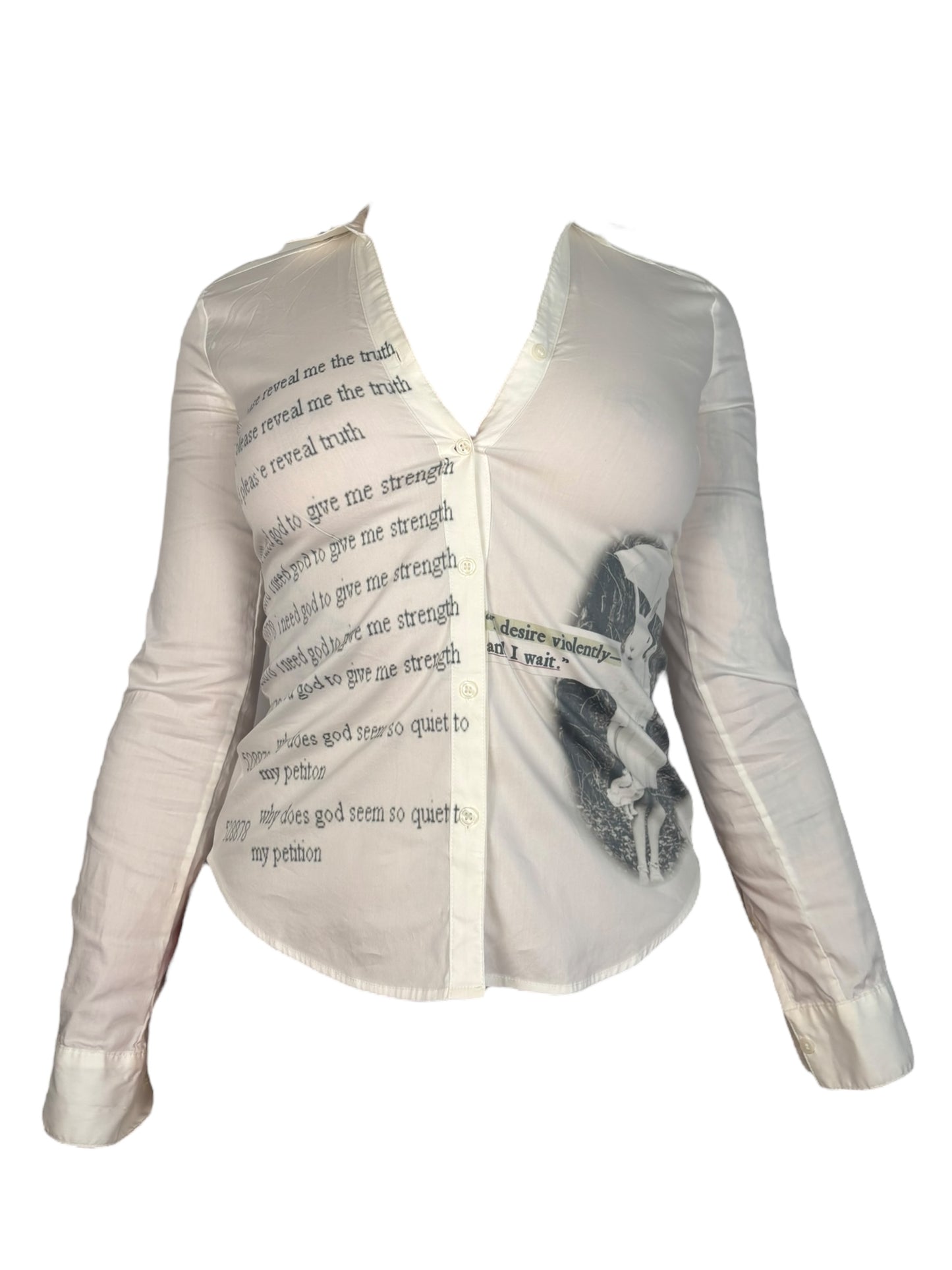 Violent Desires White Button Up - XS/S