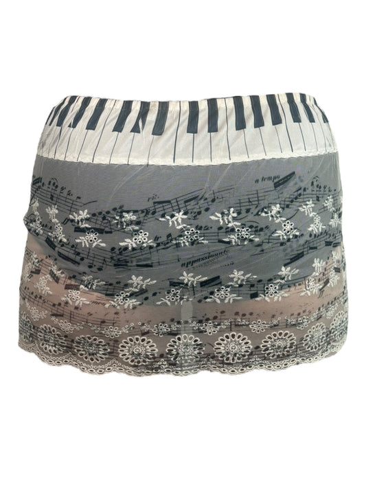 No Music, No Life White Lace Mini Skirt - S/M