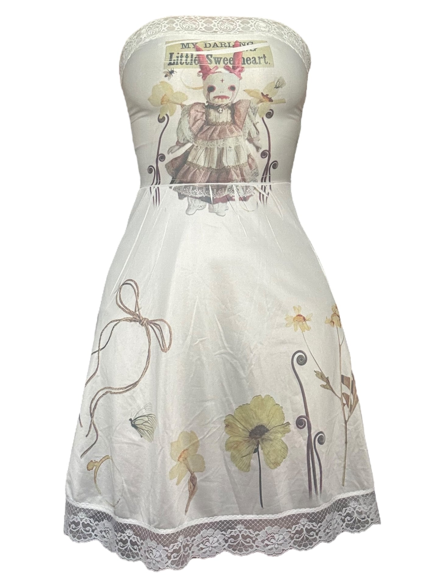 Anhedonia's Garden Strapless Slip Dress - S