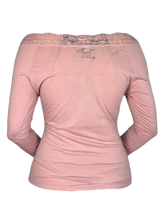Scissorhand Communion Pink Off-Shoulder Top - M/L