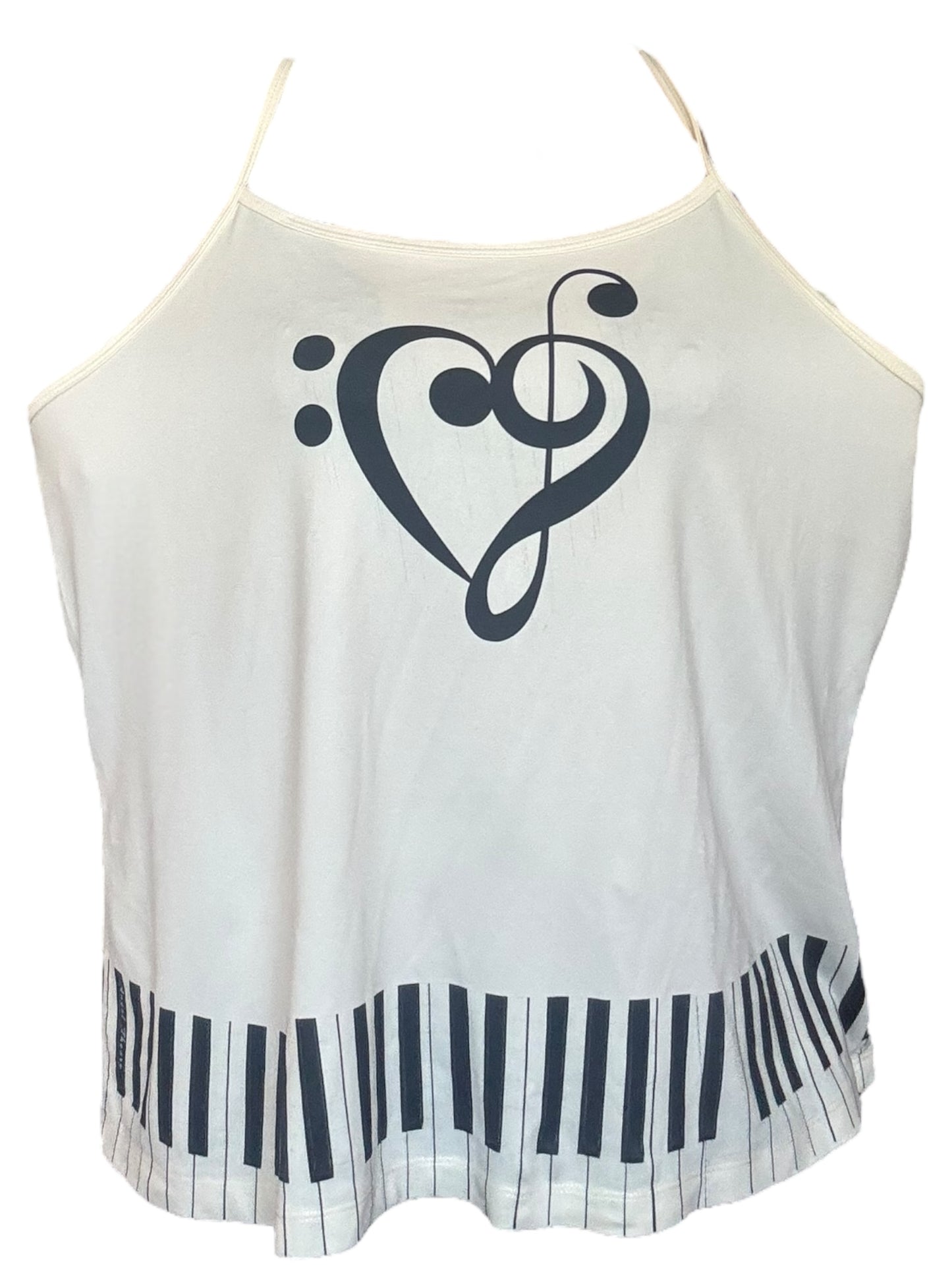 Music=Life Cream Tank - 3X/4X