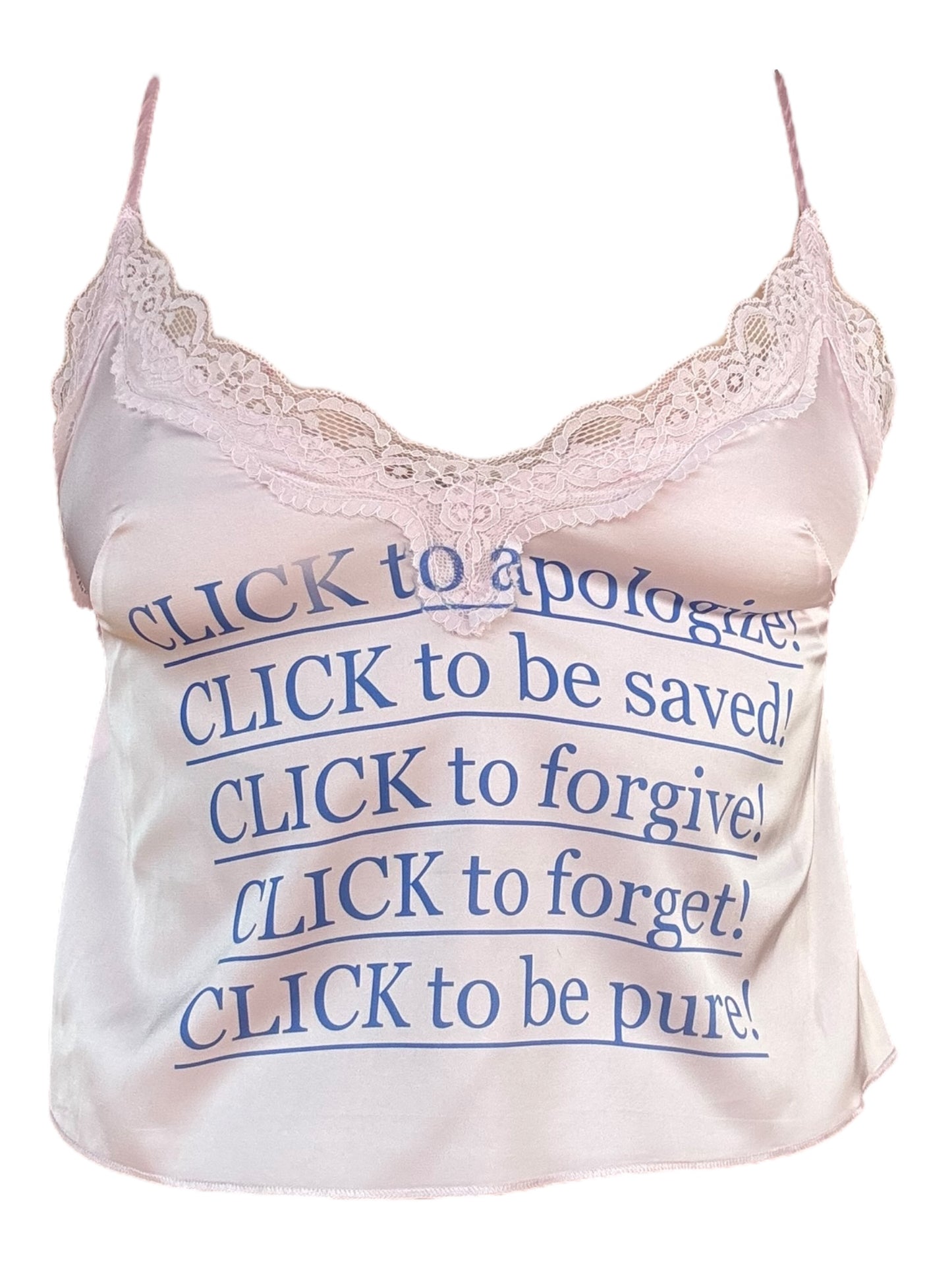 Click to Forgive Pink Slip Tank - S