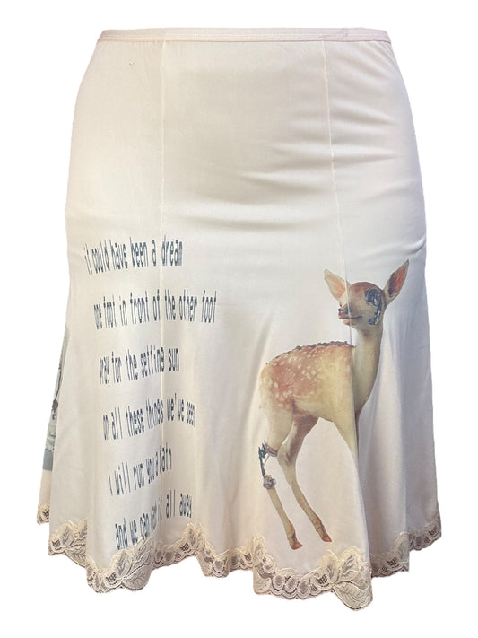 It Could Have Been A Dream Peach Slip Skirt - L