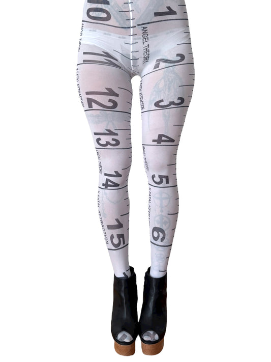 Measuring Tape White Tights