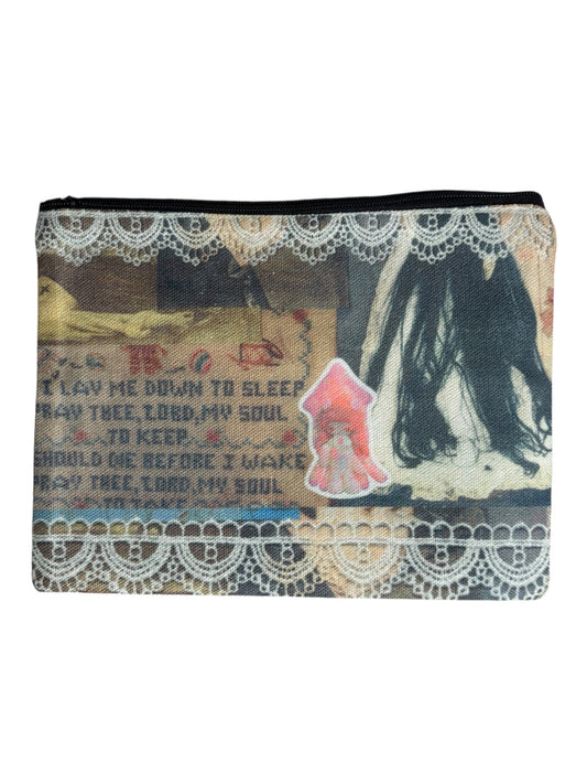 Angel's Dark Collage Zipper Pouch