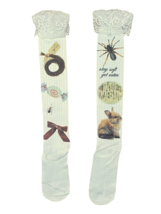 Stay Soft Ribbed Knit Frilly Socks