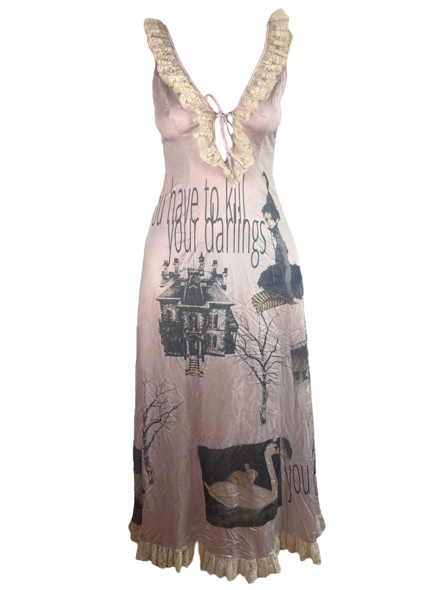 You Have to Kill Your Darlings Purple Flutter Slip Dress - L