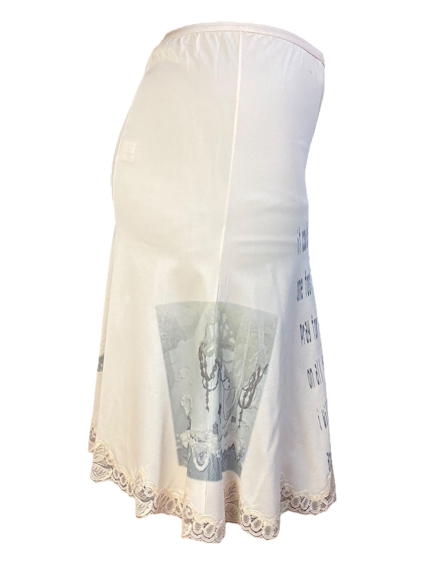 It Could Have Been A Dream Peach Slip Skirt - L
