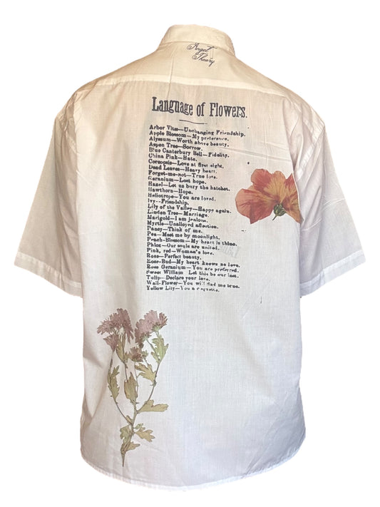 Language of Flowers Shortsleeve Button Up - 2X/3X