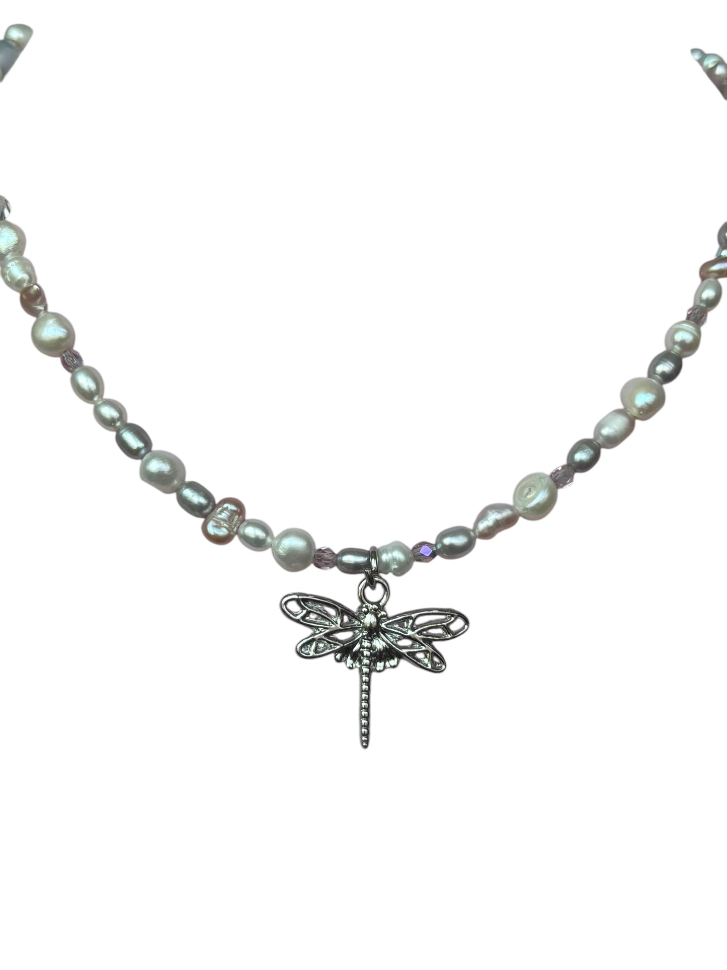 Dragonfly Freshwater Pearl Necklace