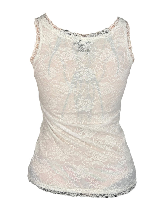 Baptized in Christ White Lace Tank - L/XL