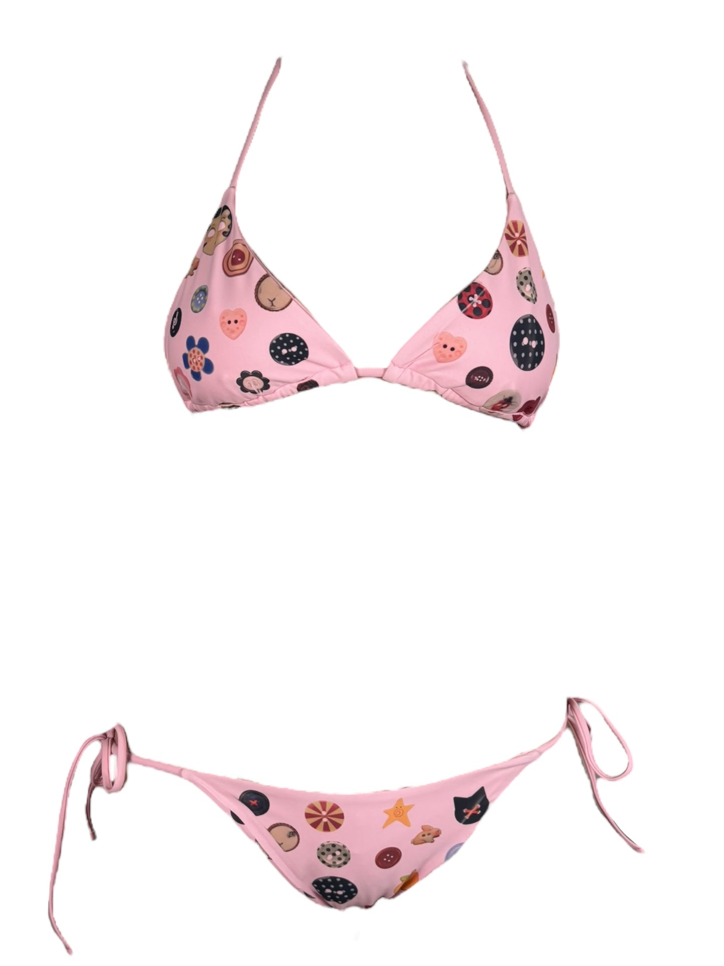 Button Pink Bikini - M
