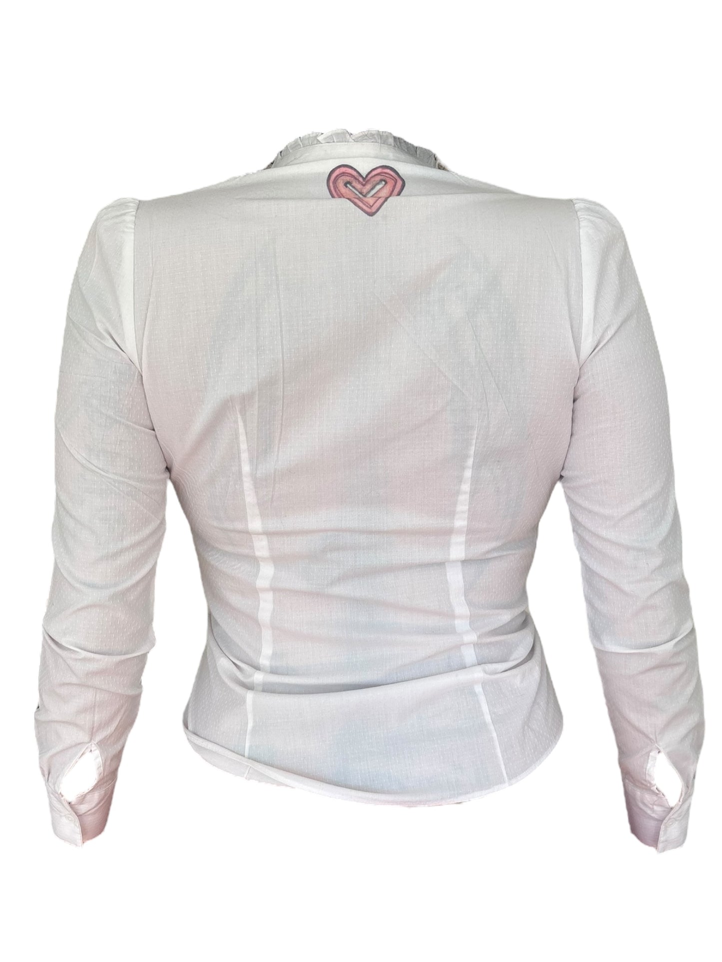 Lace Me Up White Button Up - XS