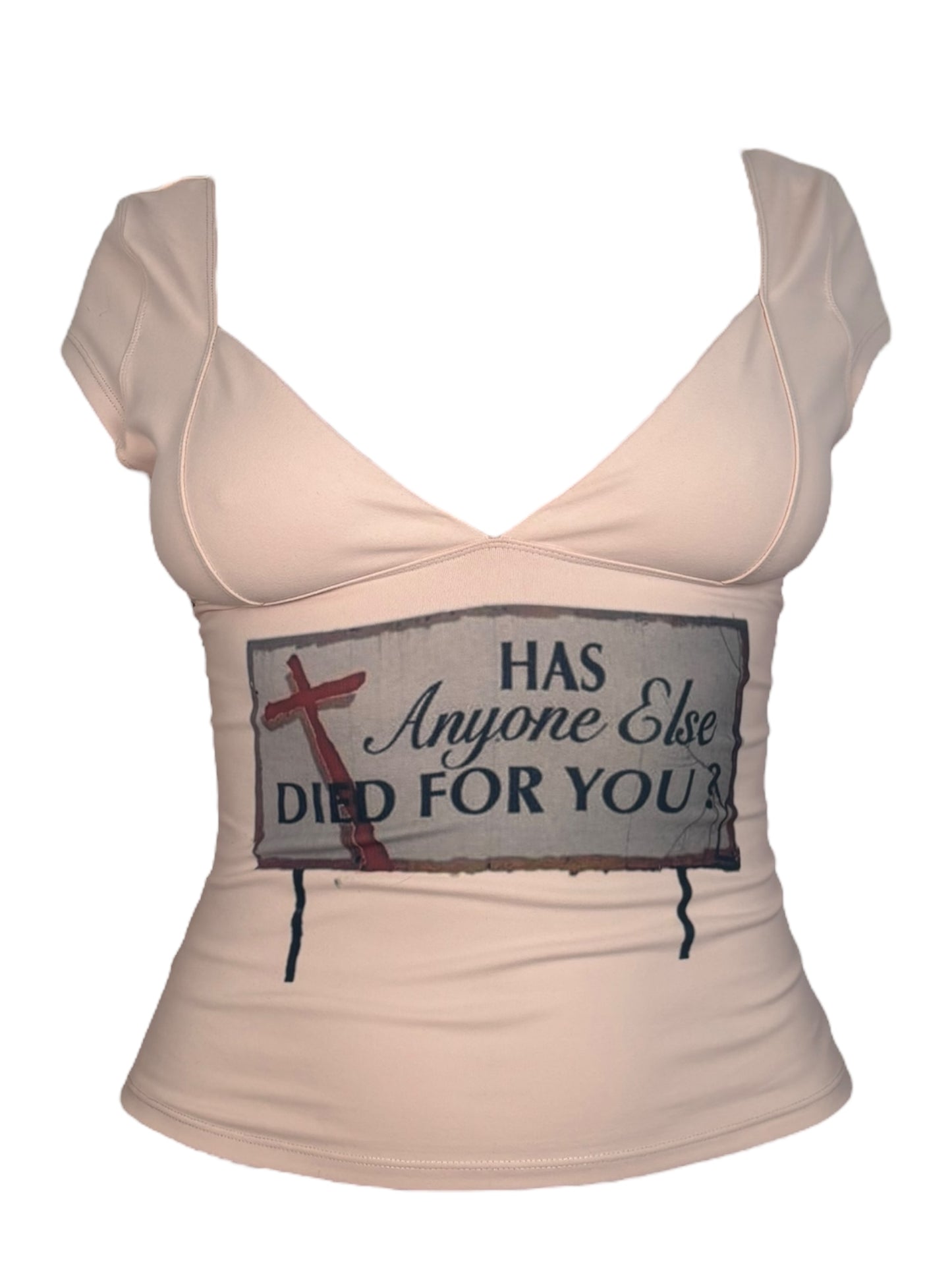 Has Anyone Else Died For You? Pink Top - S/M