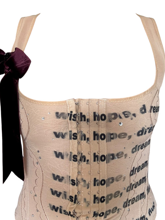 Wish, Hope, Dream, Fuck Corset - S