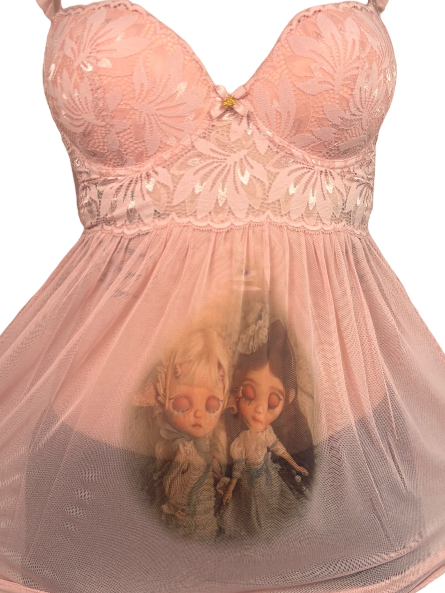 Blythe Doll Pink Babydoll Top - M