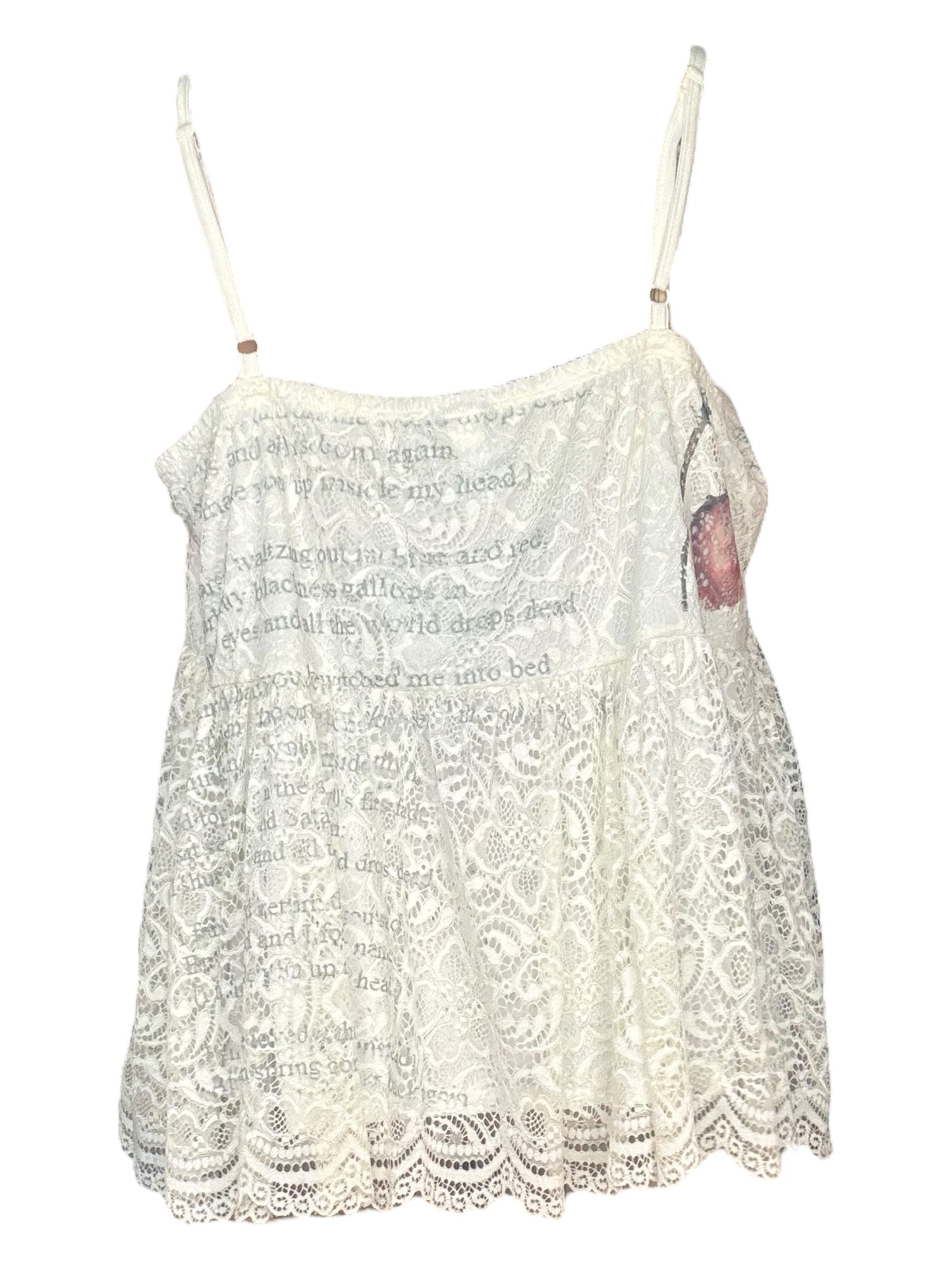 Key To My Heart Lace Flutter Tank - 3X/4X