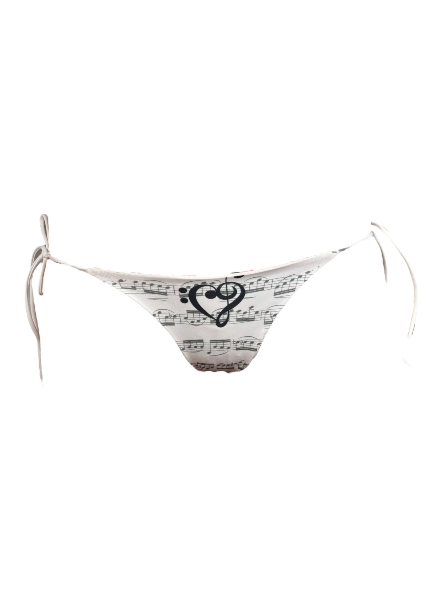 Music=Life White Thong Bikini - S