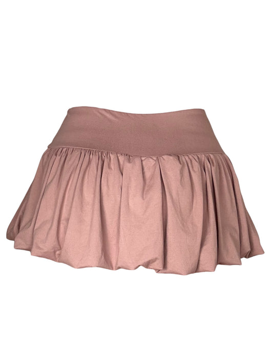 I Had A Strange Dream Last Night Mauve Bubble Mini Skirt - S/M