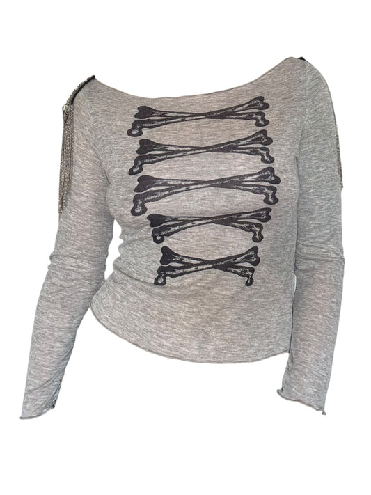 Angel's March Grey Epaulette Longsleeve