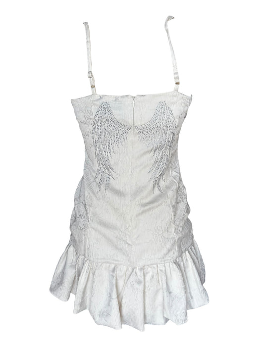 I Wish... Drop Waist Embroidered Dress - S
