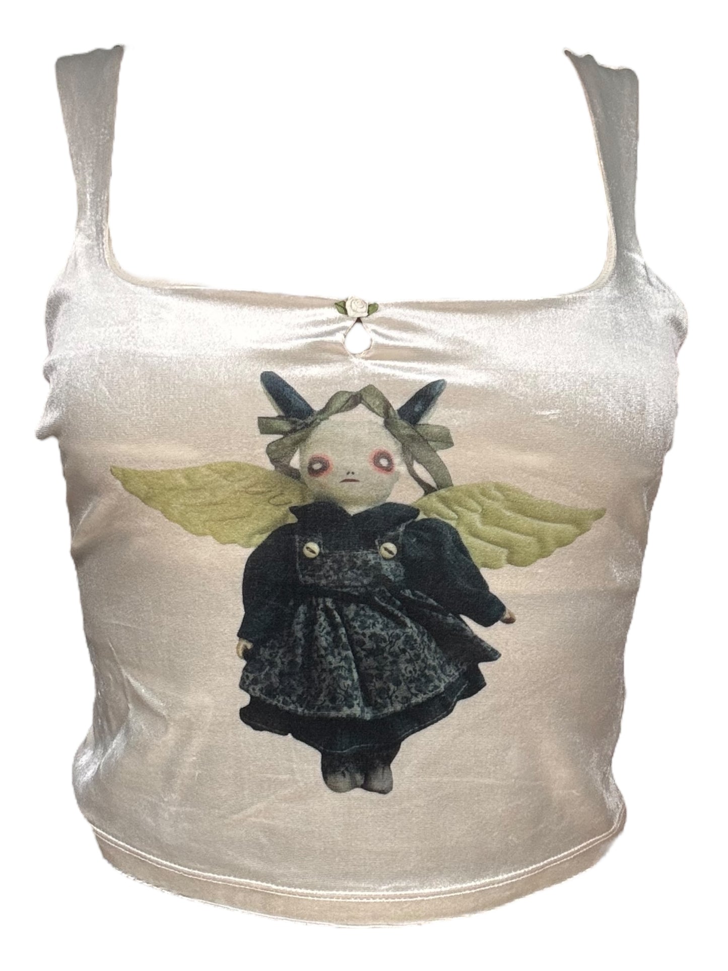 Fallen Angel Ivory Velvet Tank - M/L