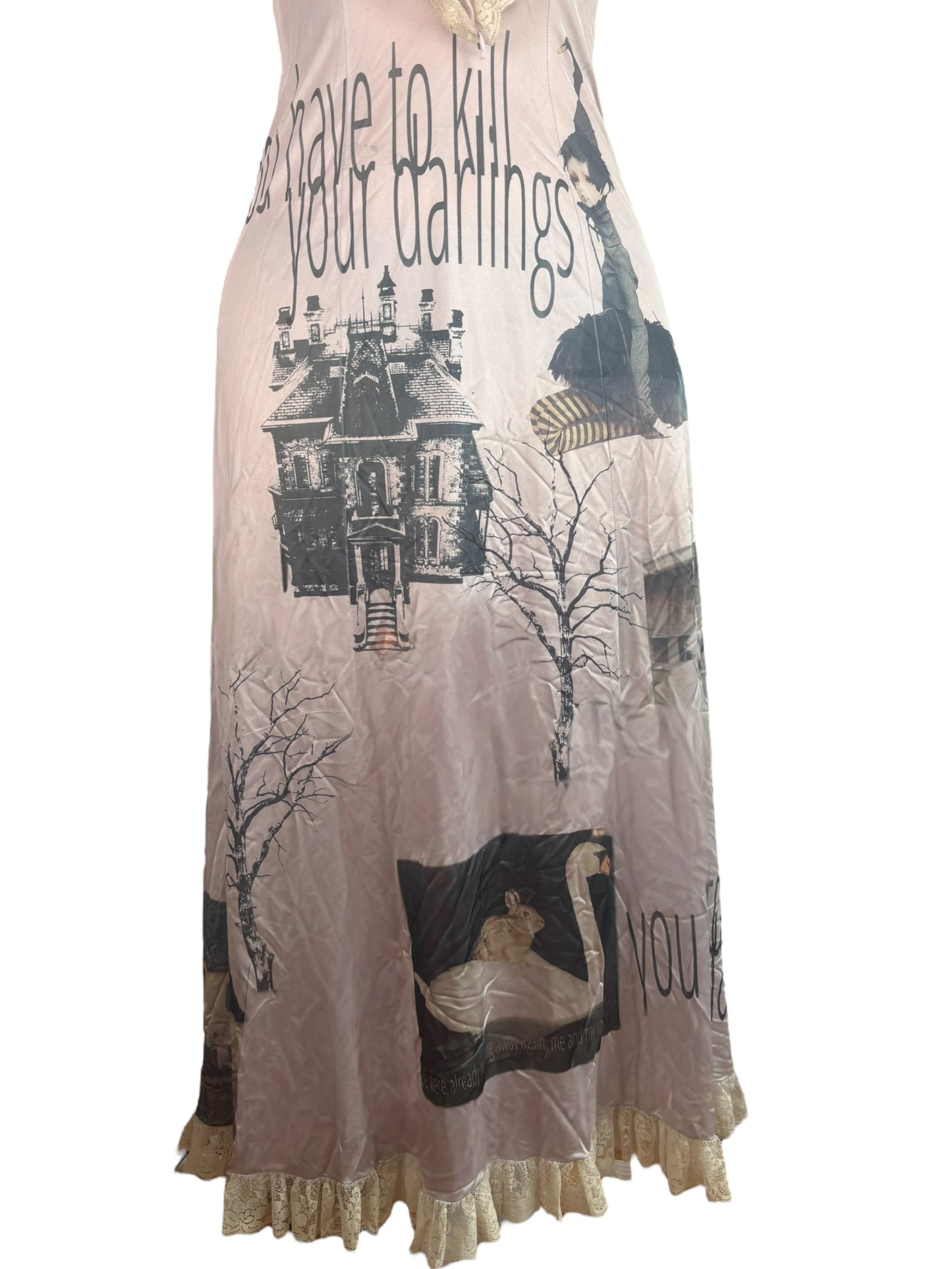 You Have to Kill Your Darlings Purple Flutter Slip Dress - L