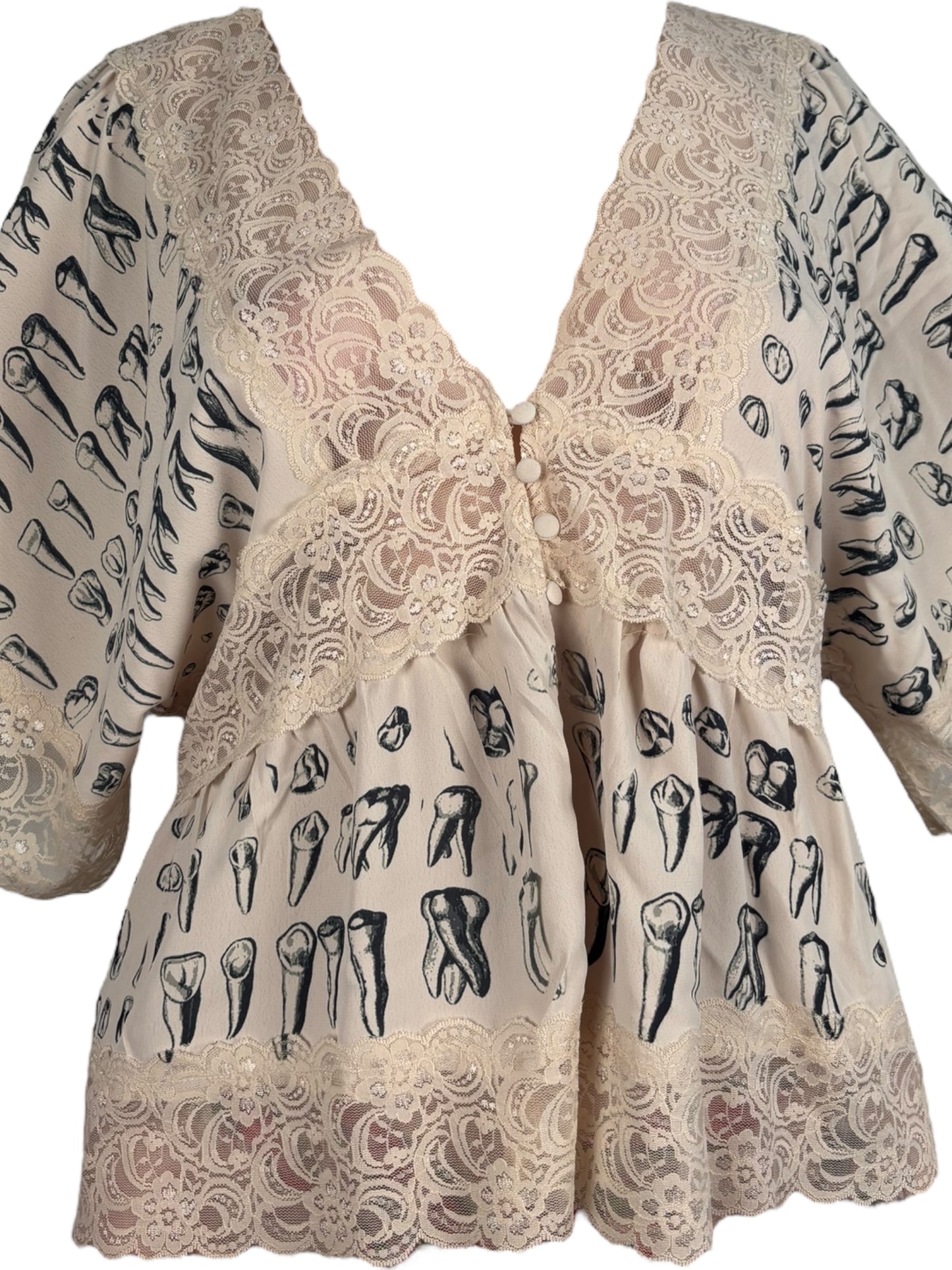 Teething Flutter Lace Blouse - 3X