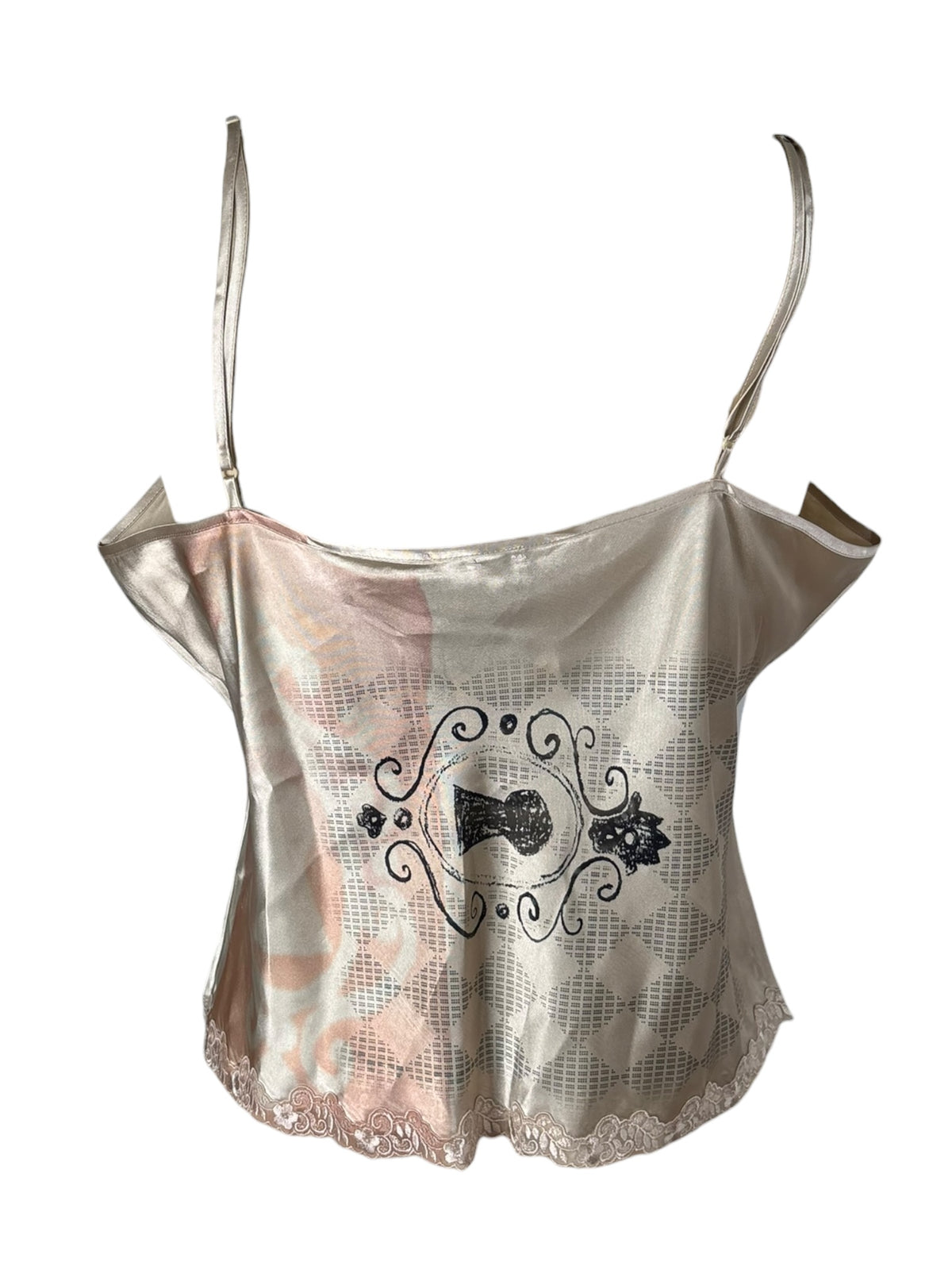 Darling Satin Ivory Slip Tank - XL