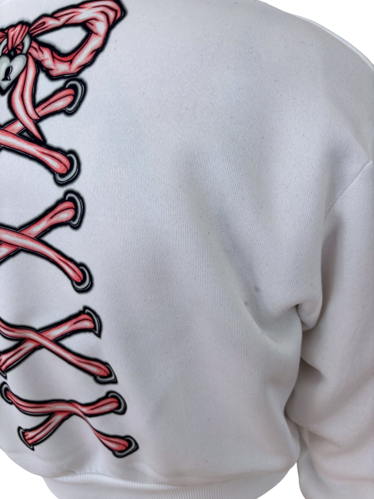 Darling Creature White Cropped Hoodie - M