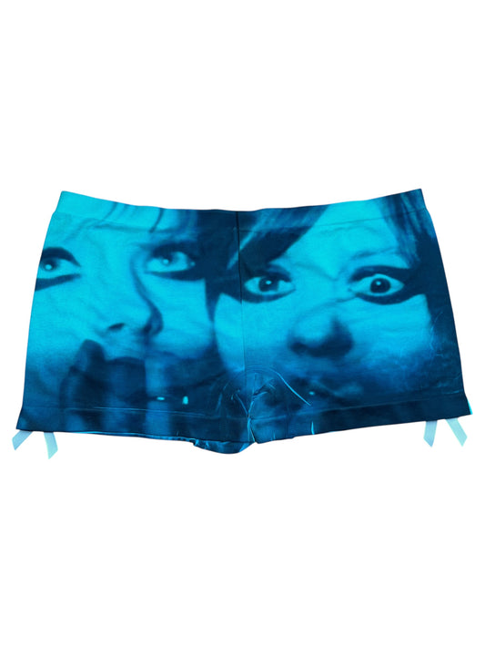 Blue Daisy Micro Shorts