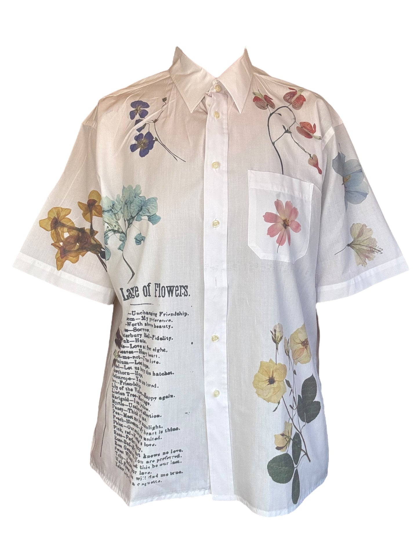 Language of Flowers Shortsleeve Button Up - 2X/3X