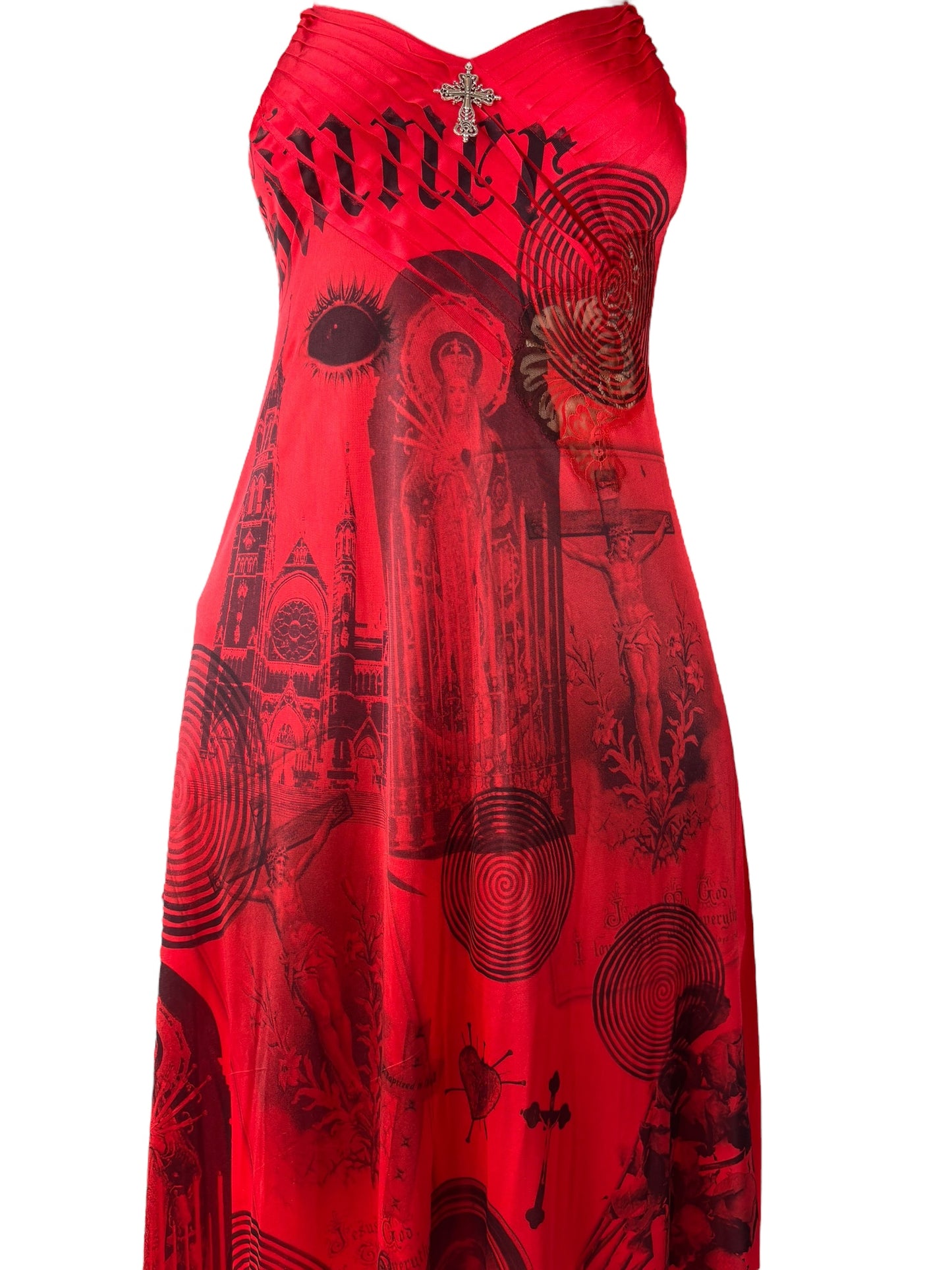 All of Sinners Red Slip Dress - L