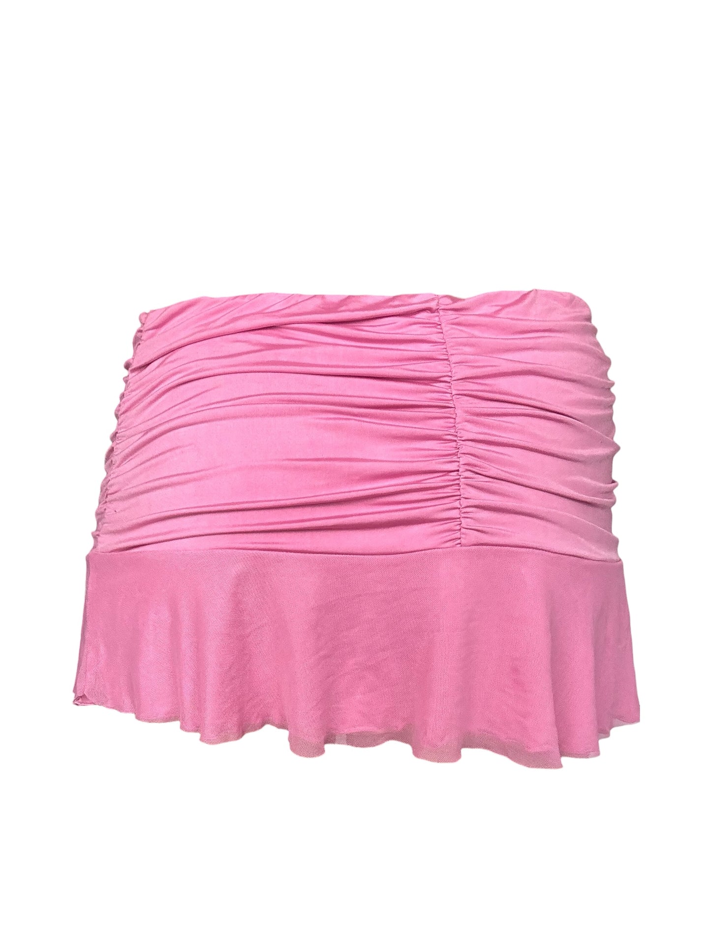 Ruched Angel Pink Mini Skirt - 1X/2X