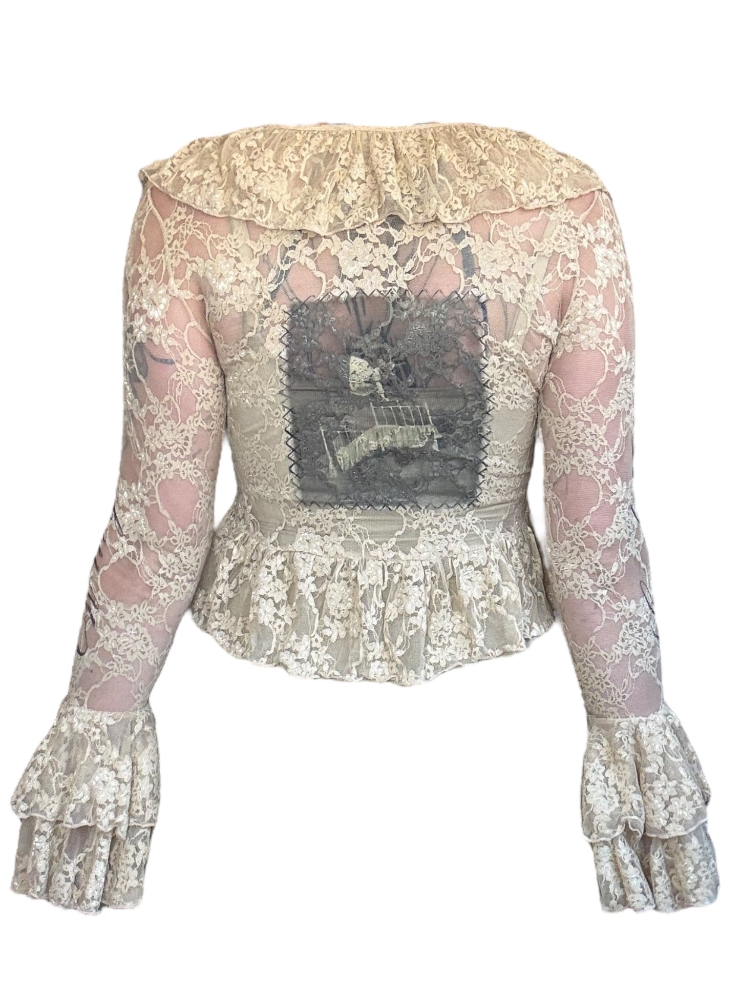 Fall From Grace Fawn Ruffle Blouse - M