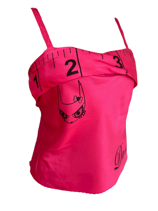 Darling Measuring Tape Pink Tank - L