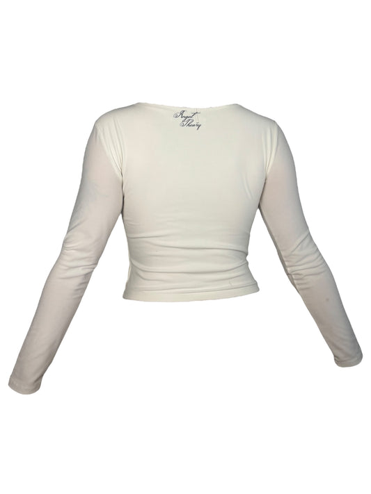 Click To Forget White Longsleeve Top (Sample) - M/L