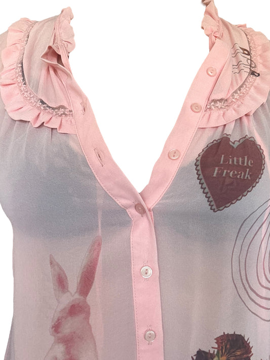 Little Freak Pink Blouse - M
