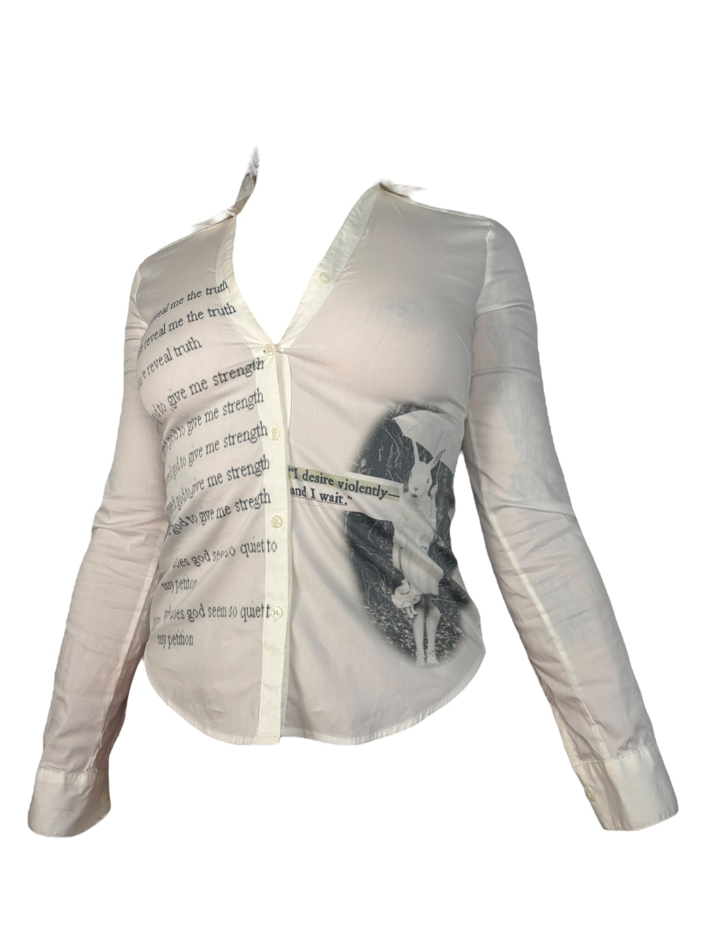 Violent Desires White Button Up - XS/S