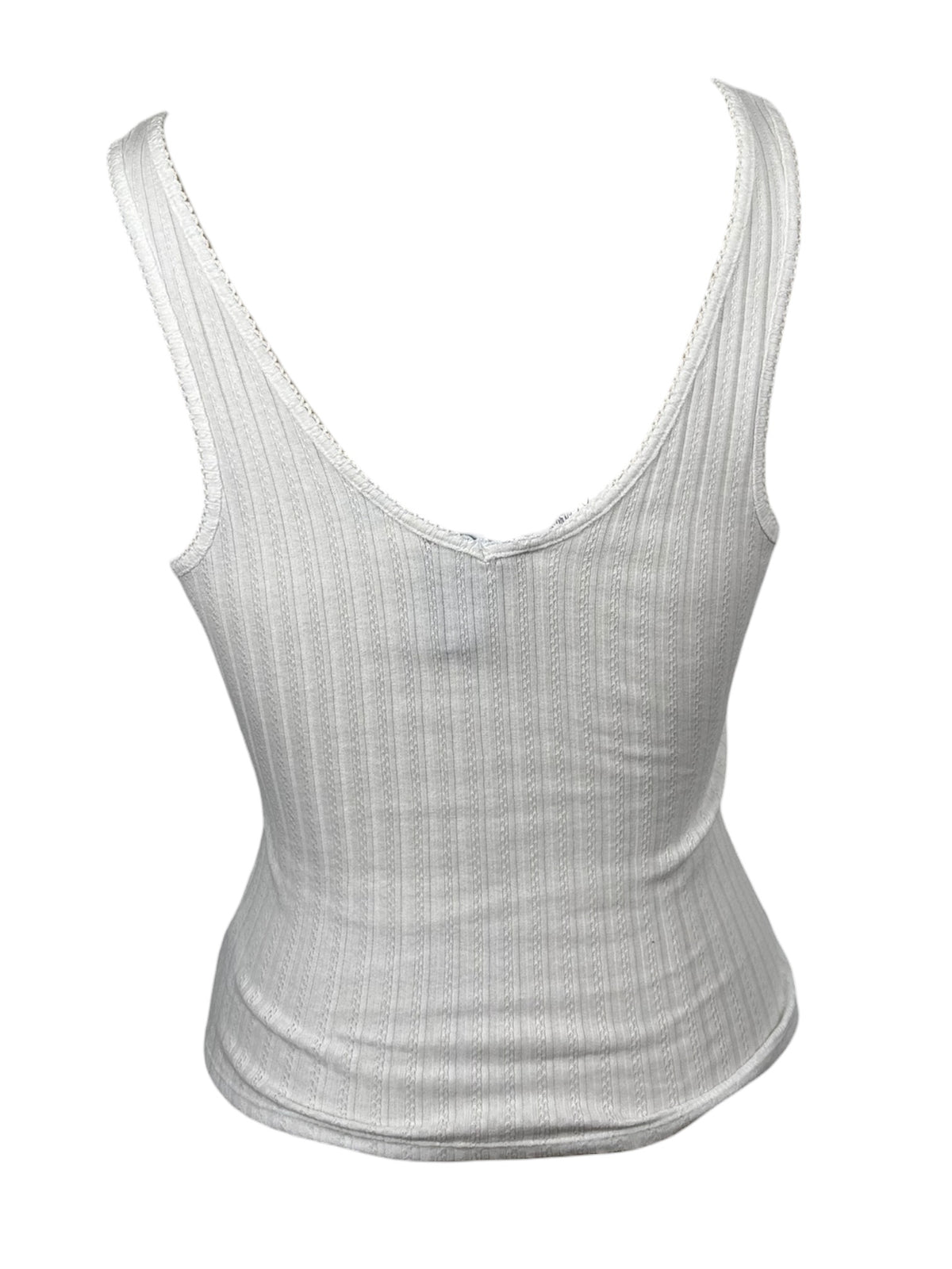 Wish Upon My Wings White Ribbed Tank - S/M