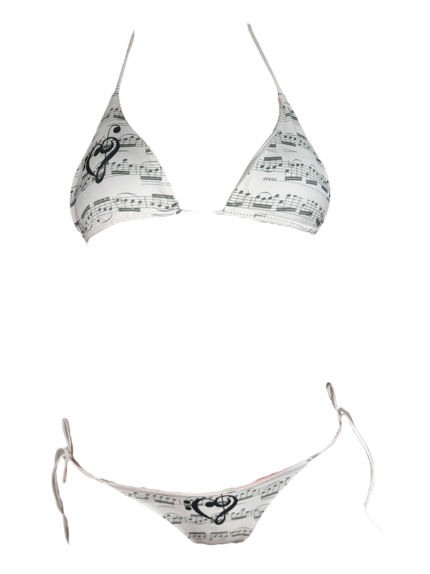 Music=Life White Thong Bikini - S