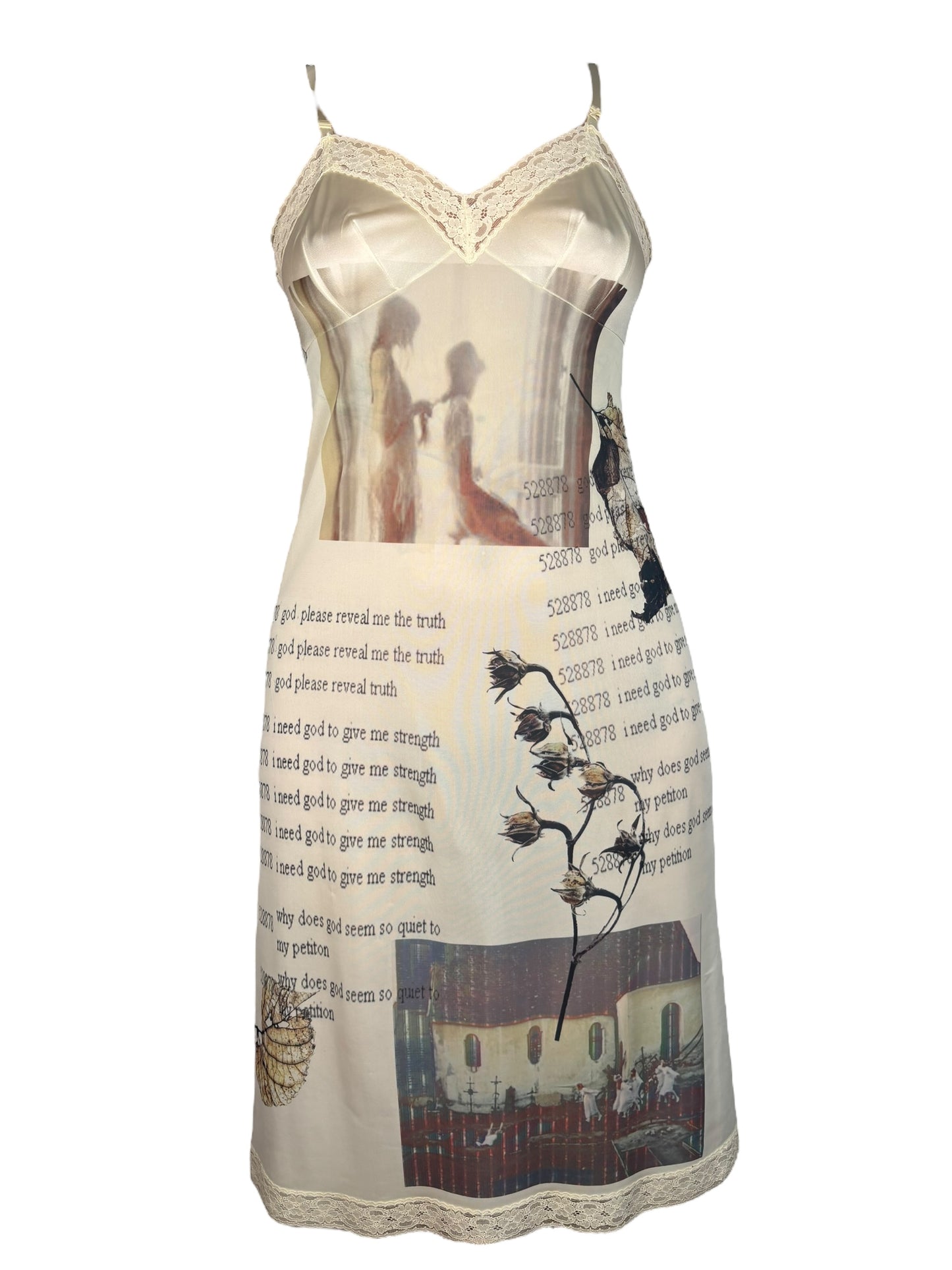 Soul Ties Ivory Slip Dress - L