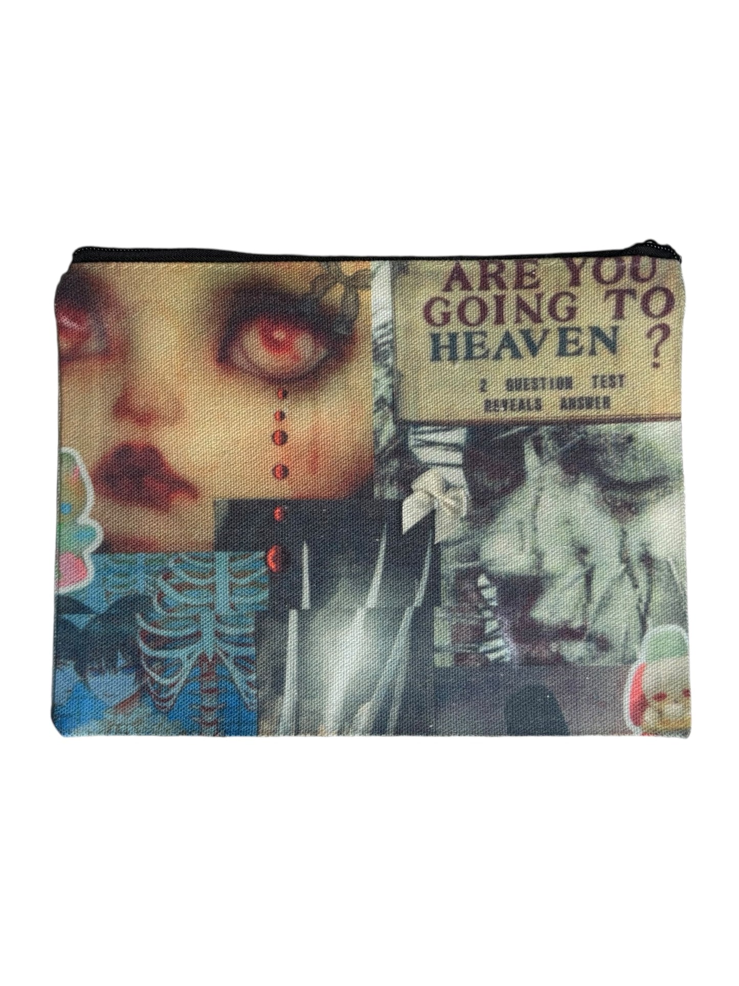 Angel's Dark Collage Zipper Pouch